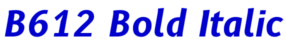B612 Bold Italic Schriftart